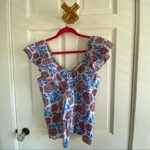 JCrew Printed Top
